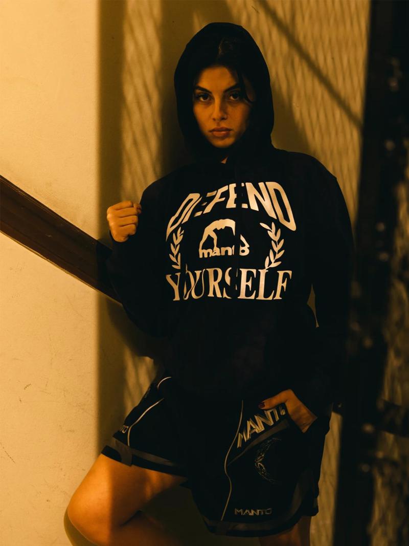 MANTO hoodie defend - black